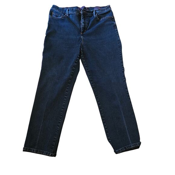 Gloria Vanderbilt Amanda Stretch straight leg Denim Jeans Size 16 - Picture 1 of 6